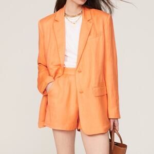 Ashley Park x RTR Linen Blend Blazer jacket orange - M